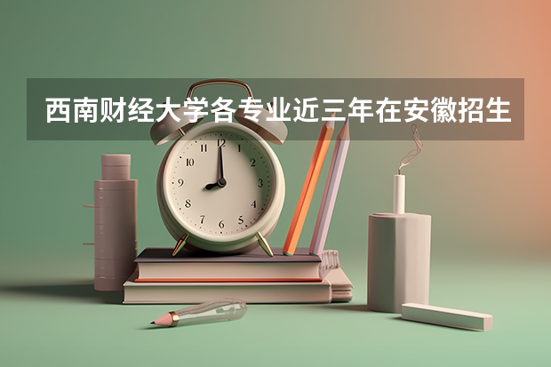 西南财经大学各专业近三年在安徽招生人数一览表