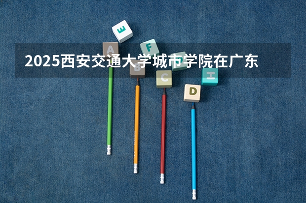 2025西安交通大学城市学院在广东招生计划表