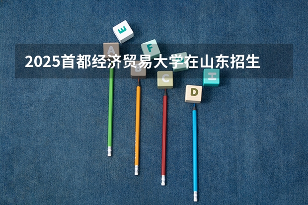 2025首都经济贸易大学在山东招生计划表